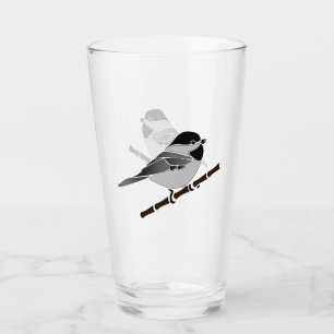 Carolina Chickadee Songbird Illustriert Glas