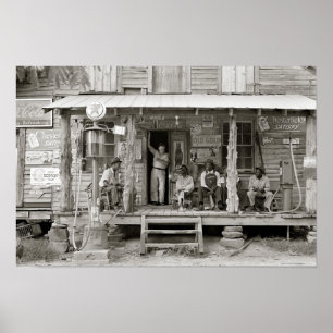 Carolina Country Store, 1939. Altes Foto Poster