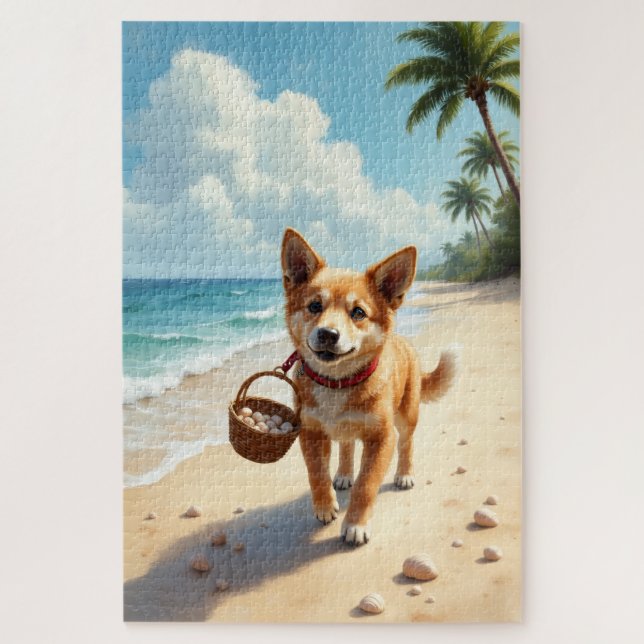 Carolina Dog Beach Shell Scene (Vertikal)