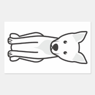 Carolina Dog Cartoon Rechteckiger Aufkleber