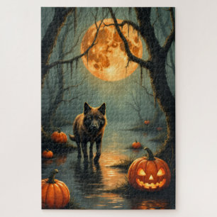 Carolina Dog Gespenstischer Sumpf Halloween Kunst