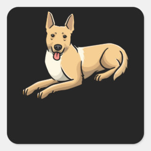 Carolina Dog Quadratischer Aufkleber