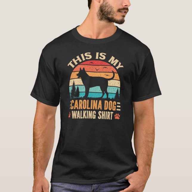Carolina Dog Walking Dad American Dingo Walker T-Shirt (Vorderseite)