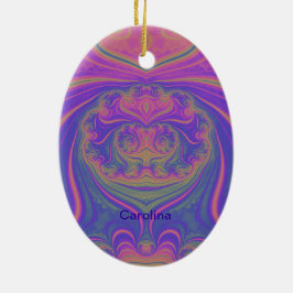 CAROLINA ~ EASTER EGG ~ Pink Lila Yellow ~ Keramik Ornament