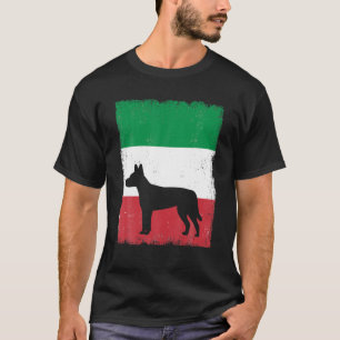 Carolina Hund Hund Italien Flagge Italienisch Vint T-Shirt