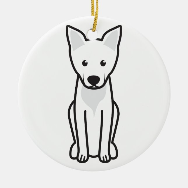 Carolina-HundeCartoon Keramik Ornament (Vorne)