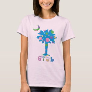 Carolina-Mädchen-Polka-Punkt-angepasstes T-Shirt