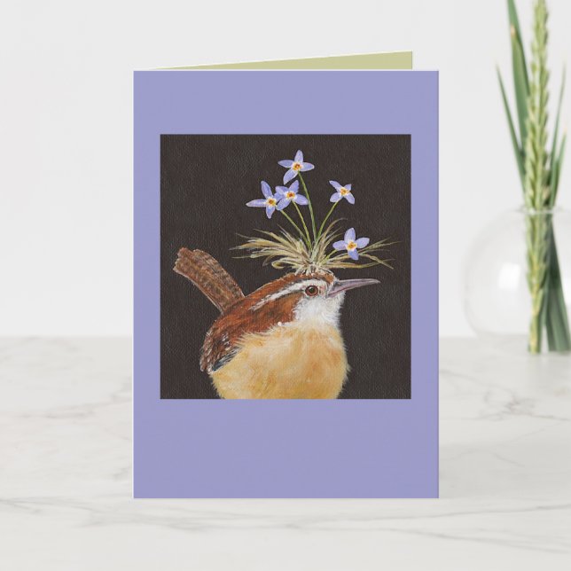 Carolina mit Blumenkarte Karte (Vorderseite)