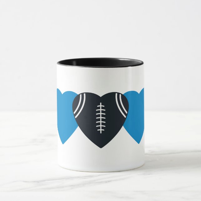 Carolina Panthers Football Herzdesign Tasse (Zentrum)