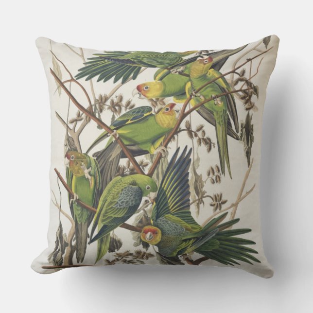 Carolina Parakeet, aus "Birds of America", 1829 Kissen (Vorderseite)