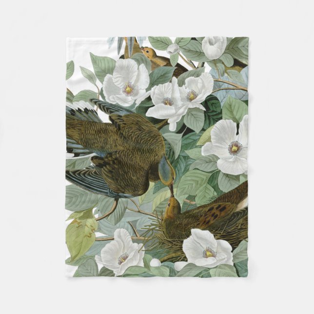 Carolina Pigeon Audubon Morning Dove Fleecedecke (Vorderseite)