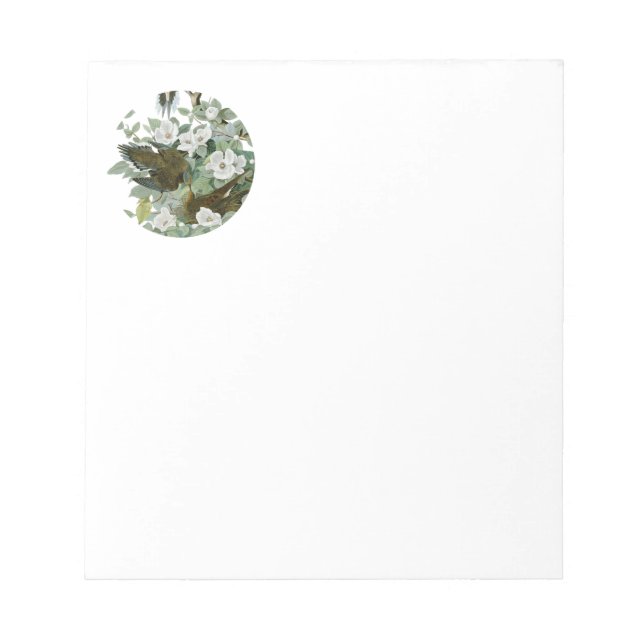 Carolina Pigeon Audubon Morning Dove Notizblock (Vorderseite)
