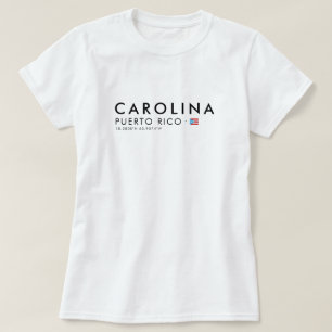 Carolina Puerto Rico T-Shirt   Koordinaten Tee
