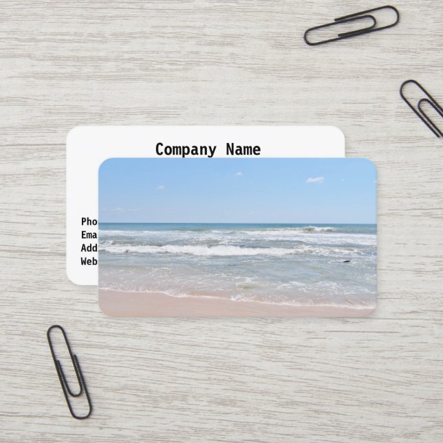 Carolina Surf Business Cards Visitenkarte (Vorderseite/Rückseite Beispiel)