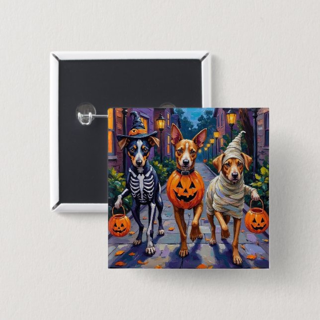 Carolina Trick-or-Treating in Halloween-Kostüm Button (Vorne & Hinten)