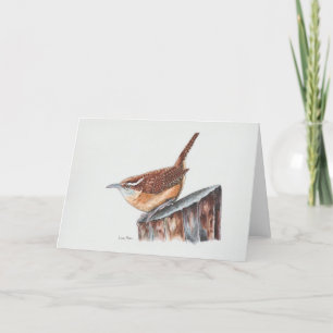 Carolina Wren Art Card Dankeskarte