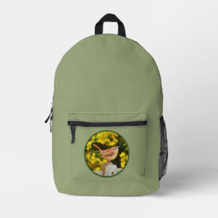 Carolina Wren Painting - Original Wild Bird Art Bedruckter Rucksack