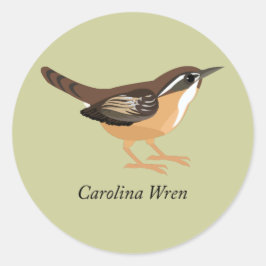 Carolina Wren Runder Aufkleber