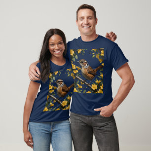 Carolina Wren umgeben von Gelben Jessamin T-Shirt