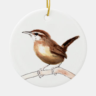 Carolina-Zaunkönig-Kunst Keramik Ornament