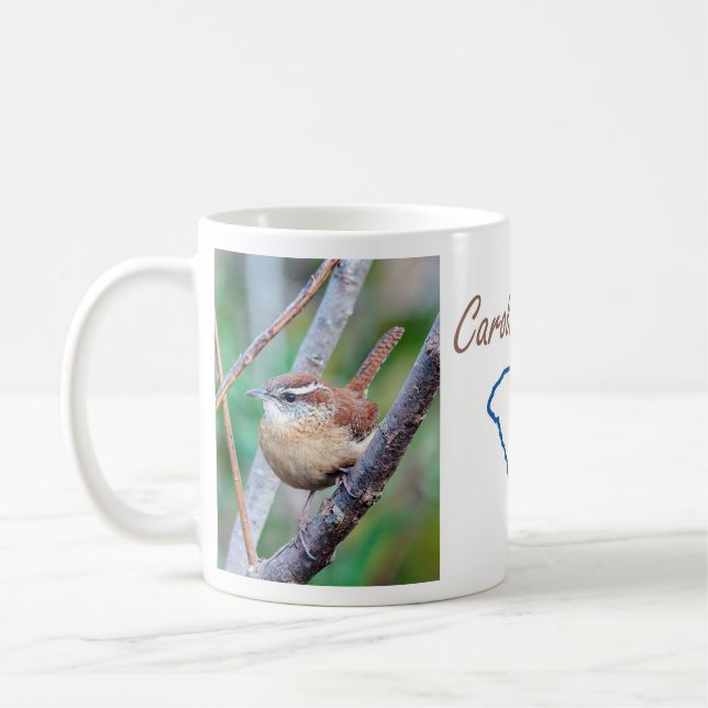Carolina-Zaunkönig-Tasse Kaffeetasse (Links)