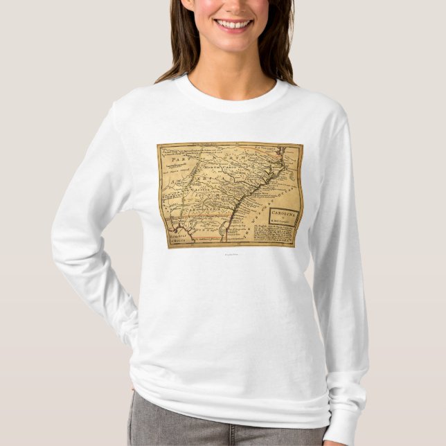 CarolinaPanoramic Karte T-Shirt (Vorderseite)