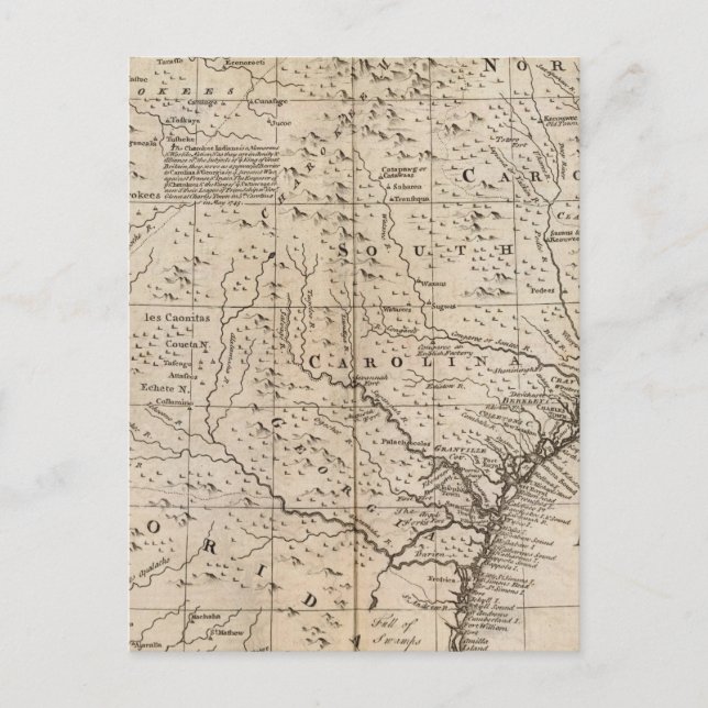 Carolinas und Georgia Postkarte (Vorderseite)