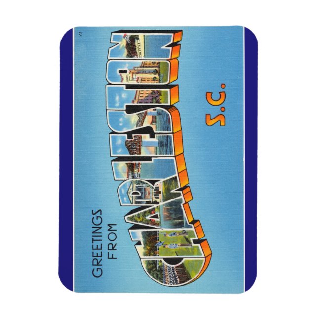 Caroline du Sud, Charleston Beach Magnet (Vertical)