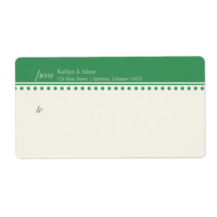 Caroline Mailing Label, grün