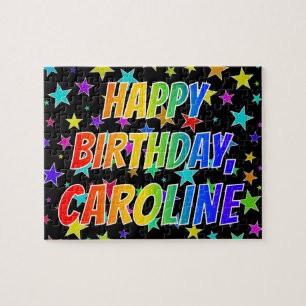 "CAROLINE" Vorname, Spaß "GLÜCKLICHER BIRTHTAG"