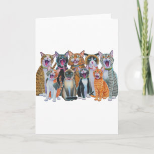 Caroling Cats Feiertagskarte
