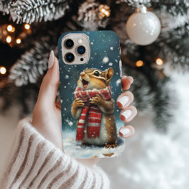 Caroling Chipmunk avec Scarf iPhone / coque ipad