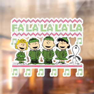 Caroling Christmas Sweater Graphic Fensteraufkleber