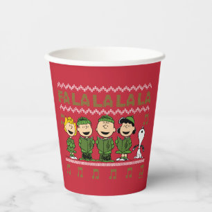 Caroling Christmas Sweater Graphic Pappbecher