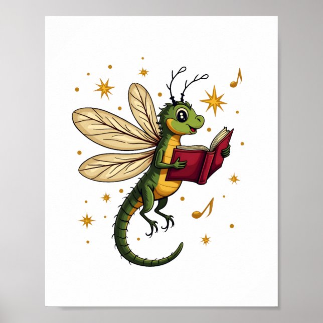 Caroling Dragonfly Poster (Vorne)