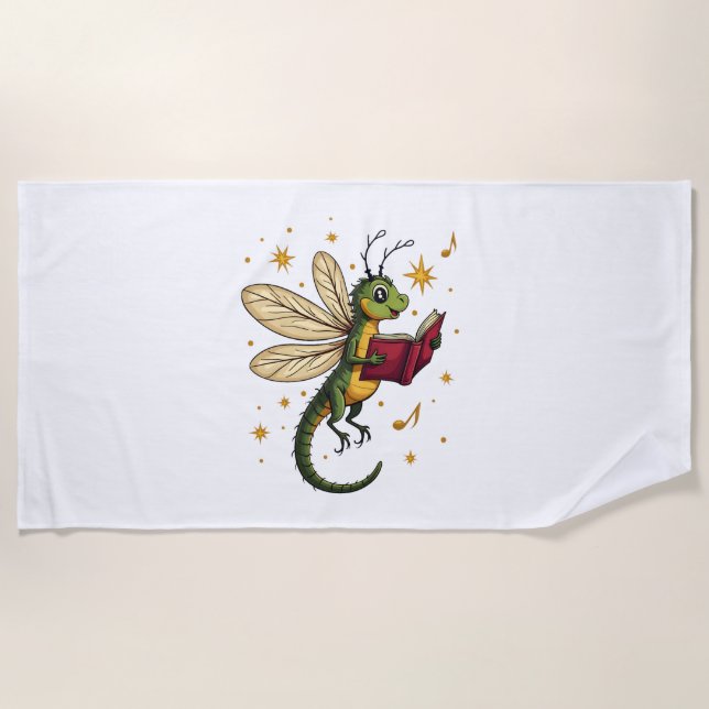 Caroling Dragonfly Strandtuch (Vorderseite)