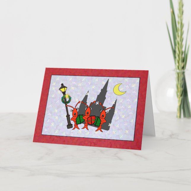 Caroling Feiertagskarte (Vorderseite)