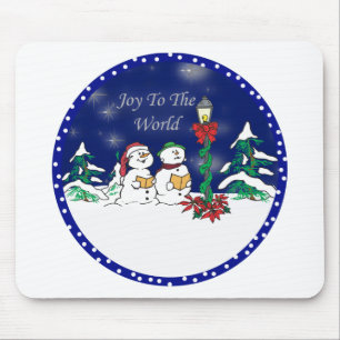 caroling Schneemann Mousepad