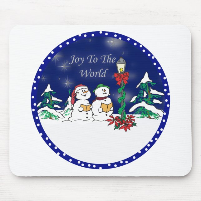 caroling Schneemann Mousepad (Vorne)