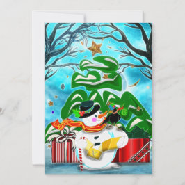 Caroling Snowman CUSTOM PARTY Einladung