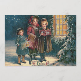Caroling von niedlichen Kindern Einladung
