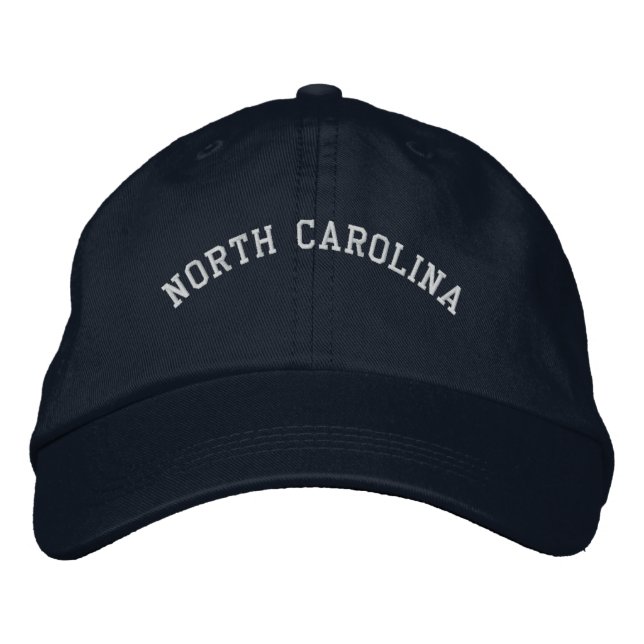 Carolinie du Nord Casquette brodé bleu marine (Devant)