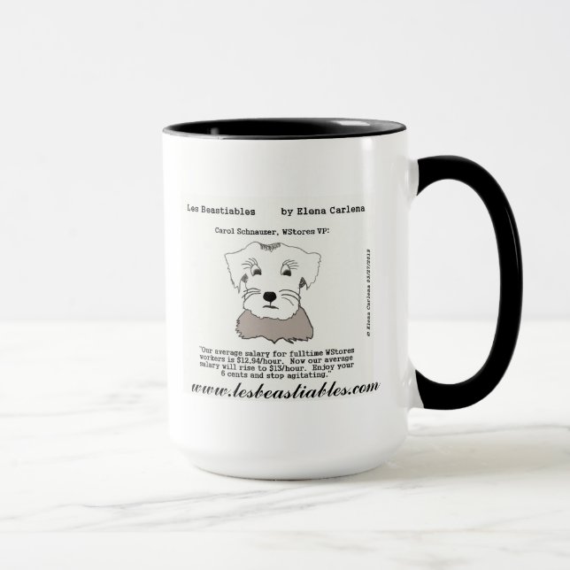 CarolSchnauzer WStores Tasse lebenden Lohnes (Rechts)