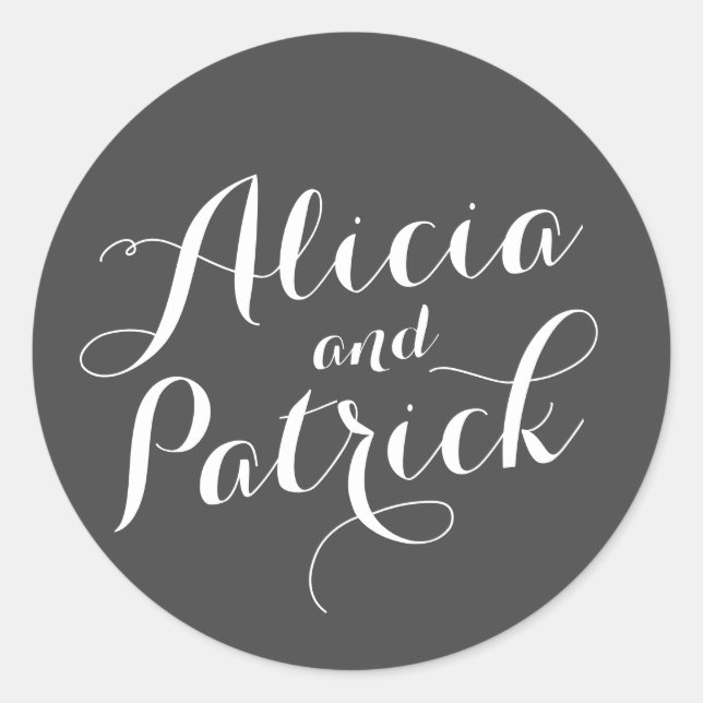 Carolyna Wedding Runder Aufkleber (Vorderseite)