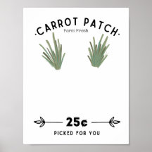 Carotte Patch Baby Footprint Poster