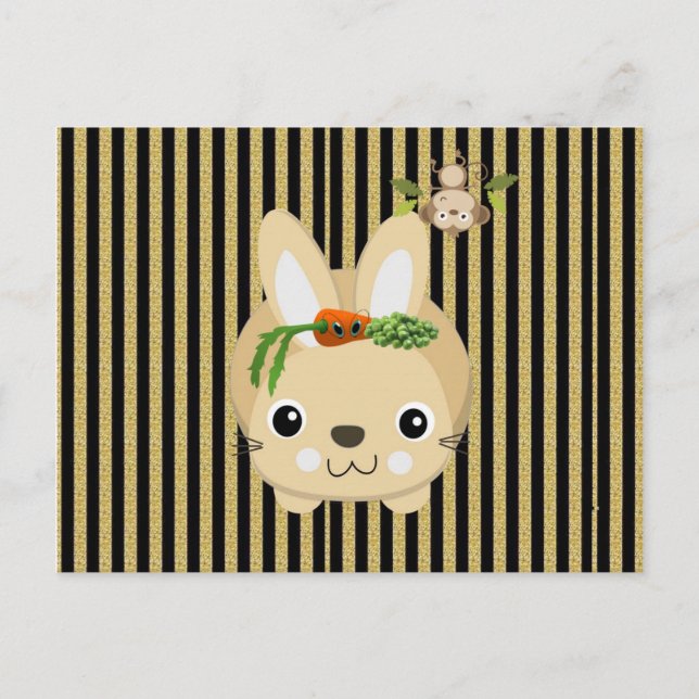 Carottes Brown Carottes de lapin de carte postale  (Devant)