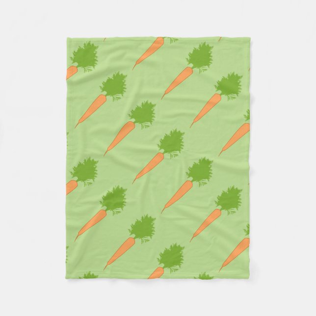 Carottes orange - Couverture en polaire personnali (Devant)
