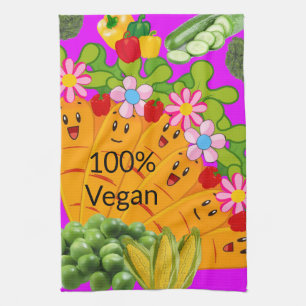 Carottes Pois 100% Vegan Cuisine Serviette main