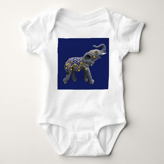 Carousel Animal Elephant Foto Baby Shirt (Vorderseite)