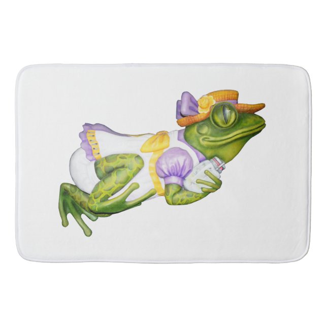 Carousel Animal Frosch Foto Bath Mat Badematte (Vorderseite)